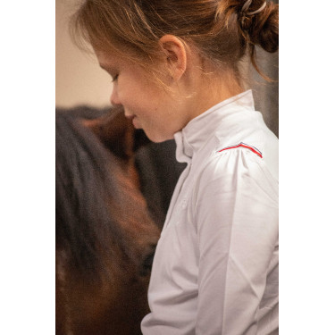 Polo da concorso Eden by PL Bruges Bianco / nastro blu bianco rosso