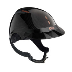 Casco da equitazione NACA Gravity XP carbonio Nero carbone lucido / oro rosa Casco da equitazione NACA Gravity XP carbonio Nero carbone lucido / oro rosa