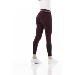Pantaloni Equithème Claudine con fondello in silicone Bordeaux