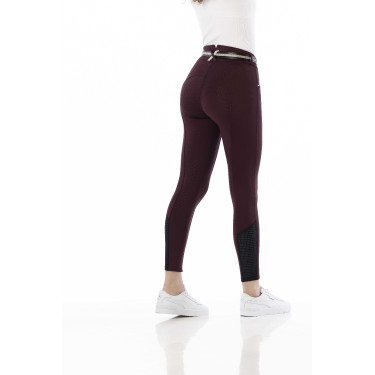 Pantaloni Equithème Claudine con fondello in silicone Bordeaux
