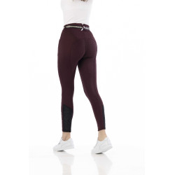 Pantaloni Equithème Claudine con fondello in silicone Bordeaux