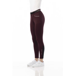 Pantaloni Equithème Claudine con fondello in silicone Bordeaux