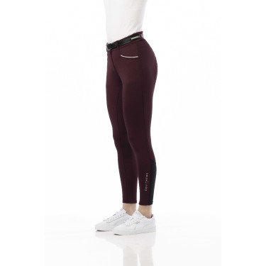 Pantaloni Equithème Claudine con fondello in silicone Bordeaux