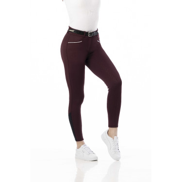 Pantaloni Equithème Claudine con fondello in silicone Bordeaux