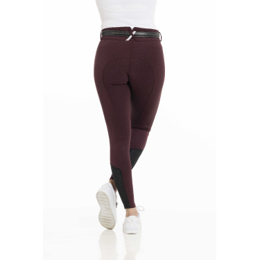 Pantaloni Equithème Claudine con fondello in silicone Bordeaux
