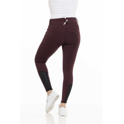 Pantaloni Equithème Claudine con fondello in silicone Bordeaux