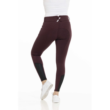 Pantaloni Equithème Claudine con fondello in silicone Bordeaux