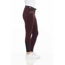 Pantaloni Equithème Claudine con fondello in silicone Bordeaux