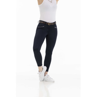 Pantaloni Equithème Claudine con fondello in silicone Blu navy