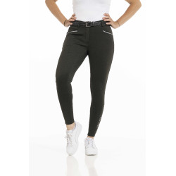 Pantaloni Equithème Claudine con fondello in silicone Verde scuro