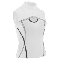 Polo Equithème Puebla senza maniche Bianco / grigio Polo Equithème Puebla senza maniche Bianco / grigio