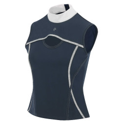 Polo Equithème Puebla senza maniche Marina / grigio Blu