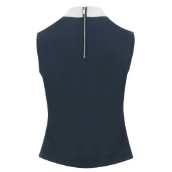 Polo Equithème Puebla senza maniche Marina / grigio Blu