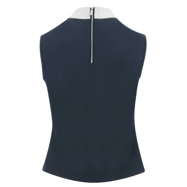 Polo Equithème Puebla senza maniche Marina / grigio Blu