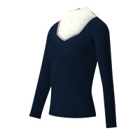 Polo Equithème Cabourg lange mouwen Blu navy