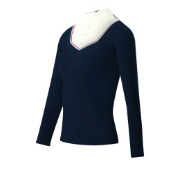 Polo Equithème Cabourg lange mouwen Blu navy