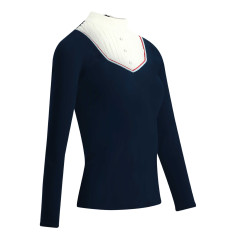 Polo Equithème Cabourg lange mouwen Blu navy