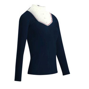 Polo Equithème Cabourg lange mouwen Blu navy