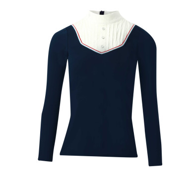Polo Equithème Cabourg lange mouwen Blu navy