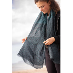 Stola Alix Pénélope Nero / blu petrolio