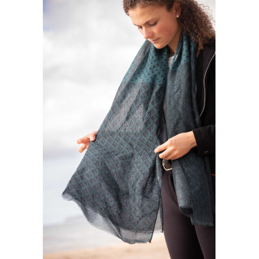 Stola Alix Pénélope Nero / blu petrolio