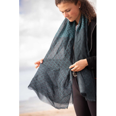 Stola Alix Pénélope Nero / blu petrolio