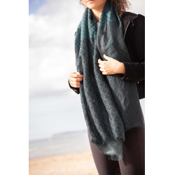 Stola Alix Pénélope Nero / blu petrolio