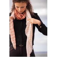 Stola Alix Pénélope Ecru / ruggine Bianco