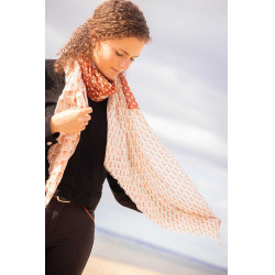 Stola Alix Pénélope Ecru / ruggine Bianco