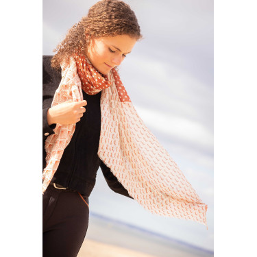 Stola Alix Pénélope Ecru / ruggine Bianco