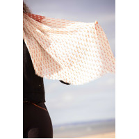 Stola Alix Pénélope Ecru / ruggine Bianco