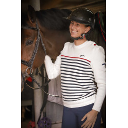 Maglione Pénélope x Saint James Maelle Ecru / blu navy / rosso Motivi