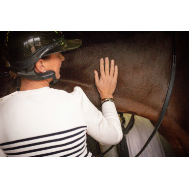 Maglione Pénélope x Saint James Maelle Ecru / blu navy / rosso Motivi