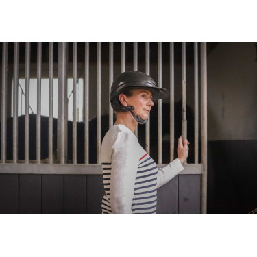 Maglione Pénélope x Saint James Maelle Ecru / blu navy / rosso Motivi