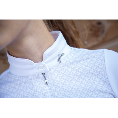 Polo da concorso Siviglia Pénélope maniche lunghe Bianco