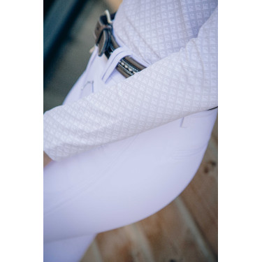 Polo da concorso Siviglia Pénélope maniche lunghe Bianco