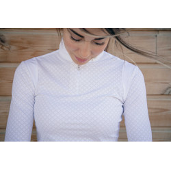 Polo da concorso Siviglia Pénélope maniche lunghe Bianco