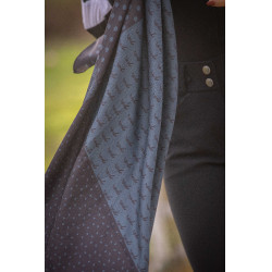 Foulard Pénélope Mya Nero / blu petrolio