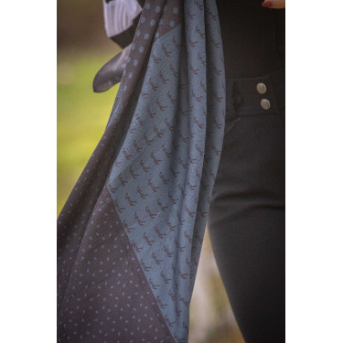 Foulard Pénélope Mya Nero / blu petrolio