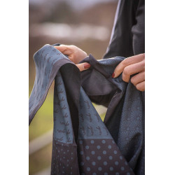 Foulard Pénélope Mya Nero / blu petrolio