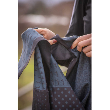 Foulard Pénélope Mya Nero / blu petrolio