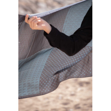 Foulard Pénélope Mya Nero / blu petrolio