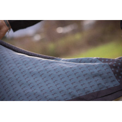 Foulard Pénélope Mya Nero / blu petrolio