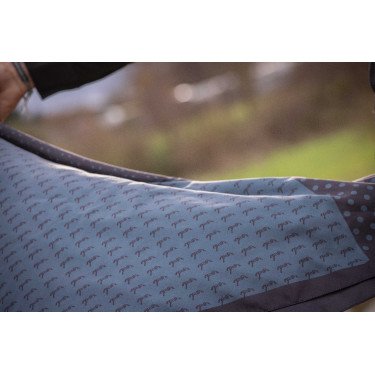 Foulard Pénélope Mya Nero / blu petrolio