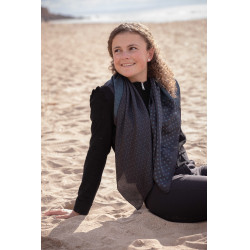 Foulard Pénélope Mya Nero / blu petrolio