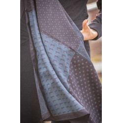 Foulard Pénélope Mya Nero / blu petrolio