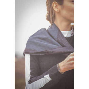 Foulard Pénélope Mya Nero / blu petrolio