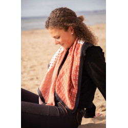 Foulard Pénélope Mya Ecru / ruggine Bianco