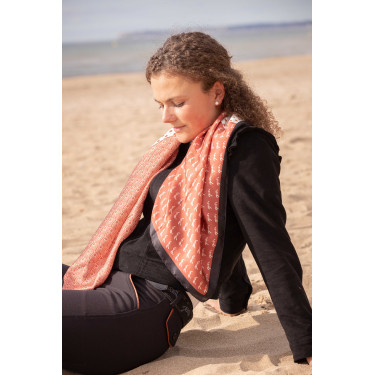 Foulard Pénélope Mya Ecru / ruggine Bianco