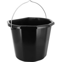 Secchio Hippotonic a bordi piatti 20 litri Nero